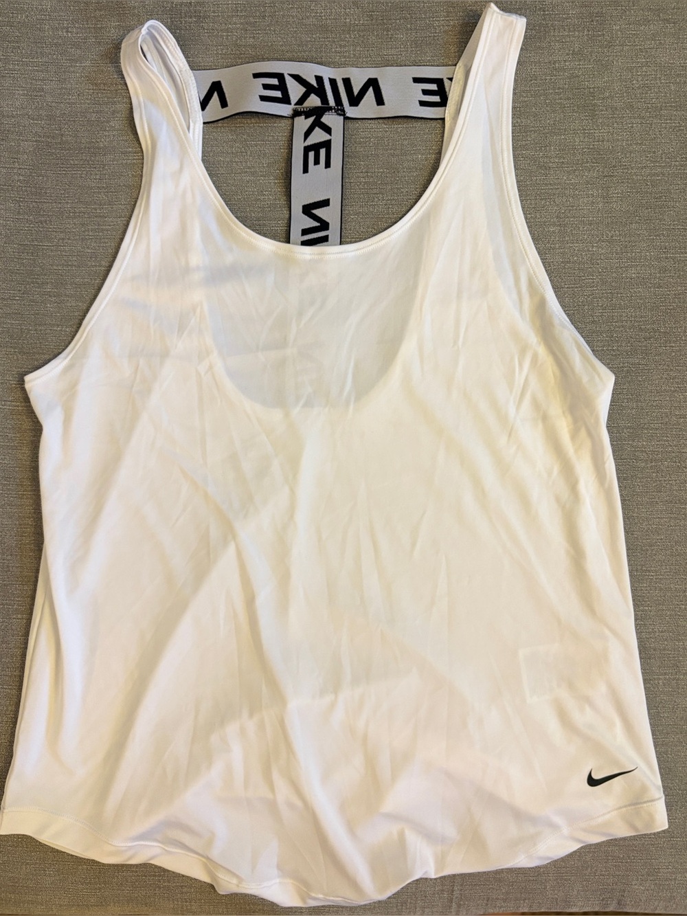 Nike White Racerback Tank Top